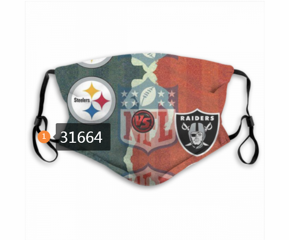 2020 NFL Pittsburgh Steelers 26055 Dust mask with filter->nfl dust mask->Sports Accessory